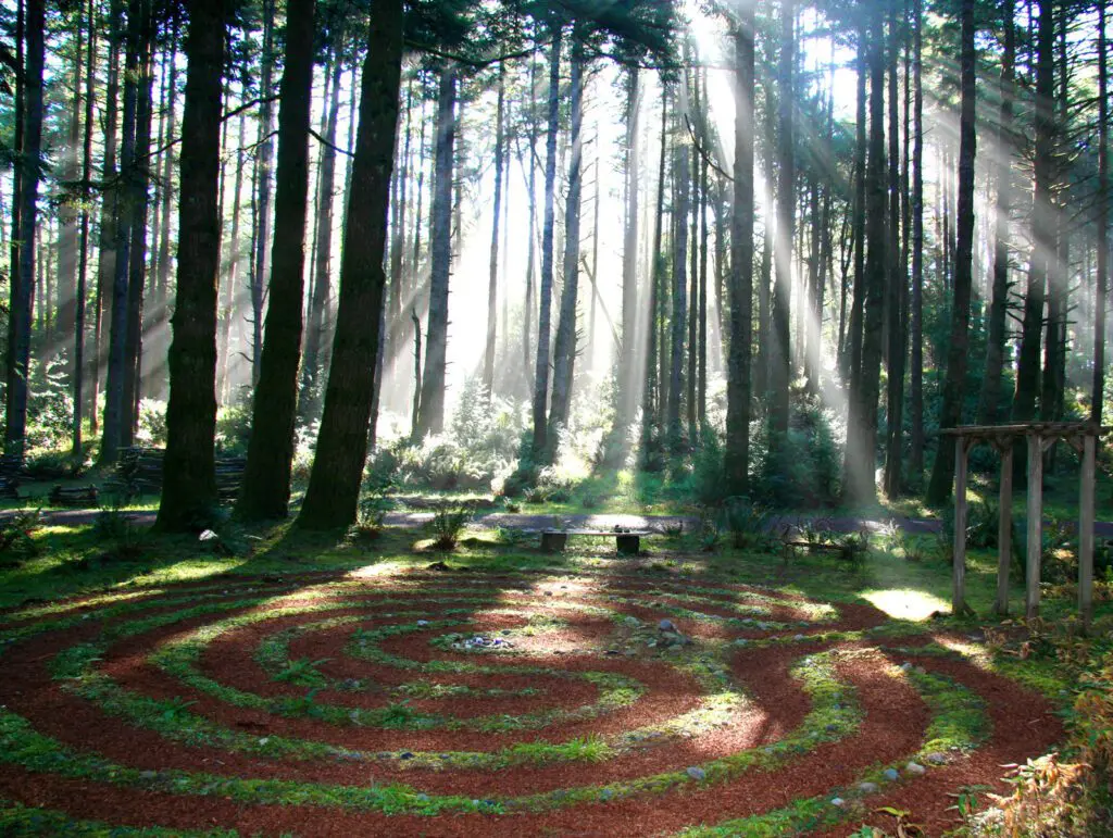 labyrinth, Wildspring Guest Habitat, Port Orford, Oregon