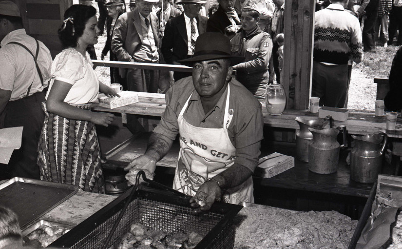 fish fry, historic photo, Bandon, Oregon