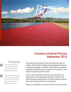 Bandon Chamber of Commerce newsletter Sept 2012